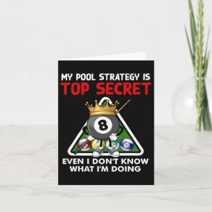 Funny Billiards Art For Men Women Billiards Pool P Card