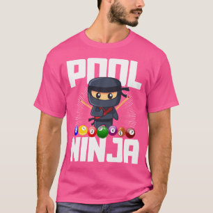 Funny Billiards Art For Pool Player Ninja Billiard T-Shirt