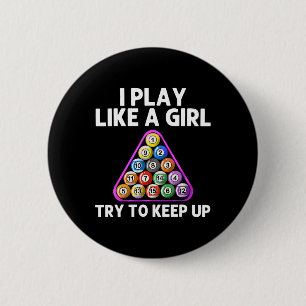 Funny Billiards Art For Women Girls Mum 8 Ball Poo 6 Cm Round Badge