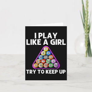 Funny Billiards Art For Women Girls Mum 8 Ball Poo Card