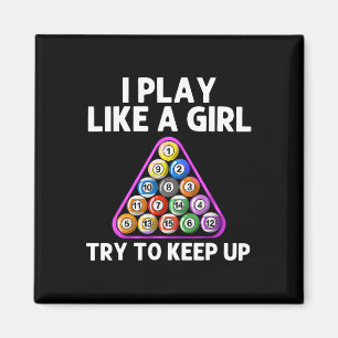 Funny Billiards Art For Women Girls Mum 8 Ball Poo Magnet