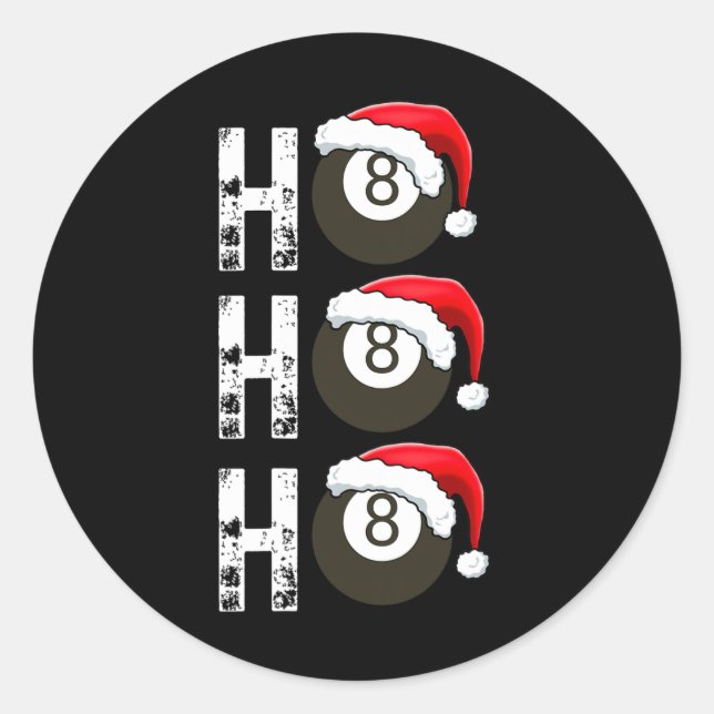 Funny Billiards Billiard For Pool Players League  Classic Round Sticker (Front)