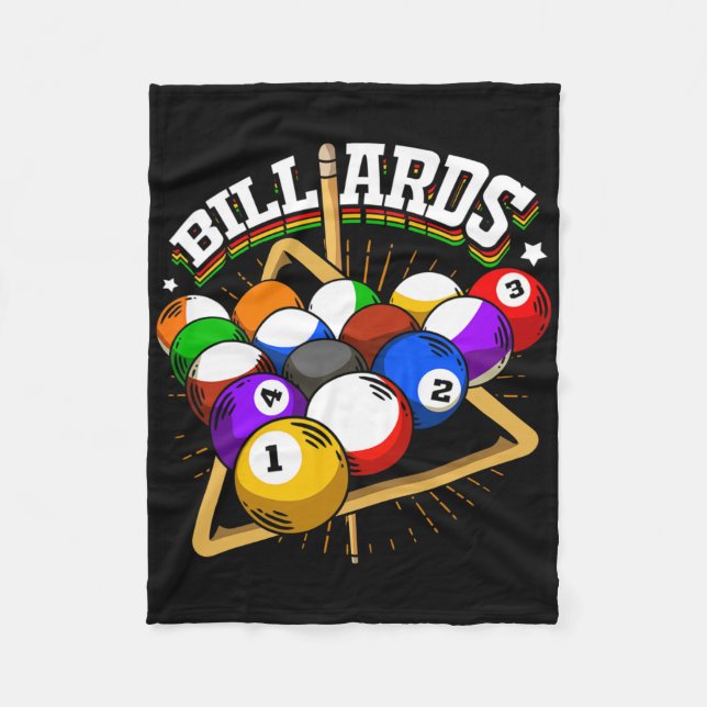 Funny Billiards Design For 8- And Pool Player  Fleece Blanket (Front)