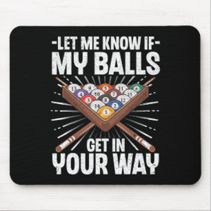 Funny Billiards Design For Men Women Billiard Pool Mouse Mat
