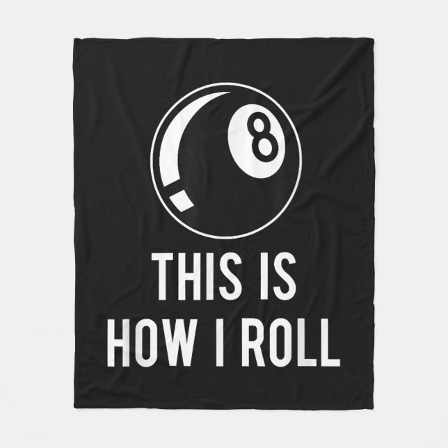 Funny Billiards Design For Pool Players Retro 8 Ba Fleece Blanket (Front)