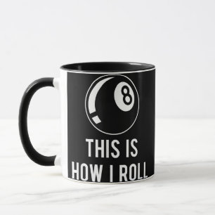 Funny Billiards Design For Pool Players Retro 8 Ba Mug