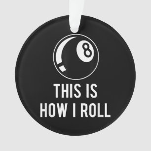 Funny Billiards Design For Pool Players Retro 8 Ba Ornament