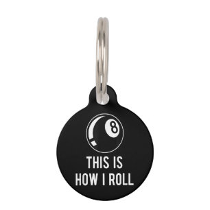 Funny Billiards Design For Pool Players Retro 8 Ba Pet Tag