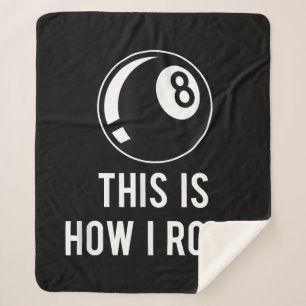 Funny Billiards Design For Pool Players Retro 8 Ba Sherpa Blanket
