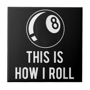 Funny Billiards Design For Pool Players Retro 8 Ba Tile