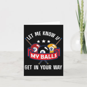 Funny Billiards Design Pool Player Men Women Billi Card