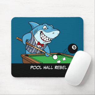 Funny Billiards Fanatic Cool Rebel Pool Hall Rebel Mouse Mat