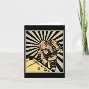 Funny Billiards Gift For 8-ll Pool Player Samurai  Card