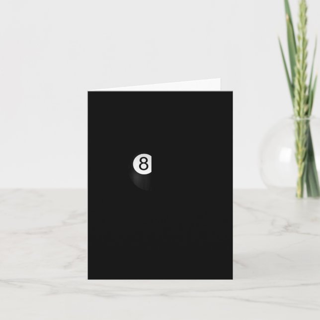 Funny Billiards Long-sleeve For 8-ll Pool Player  Card (Front)