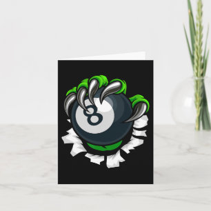 Funny Billiards Nails Art Billiards Playing Pool P Card