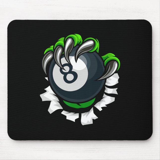 Funny Billiards Nails Art Billiards Playing Pool P Mouse Mat (Front)