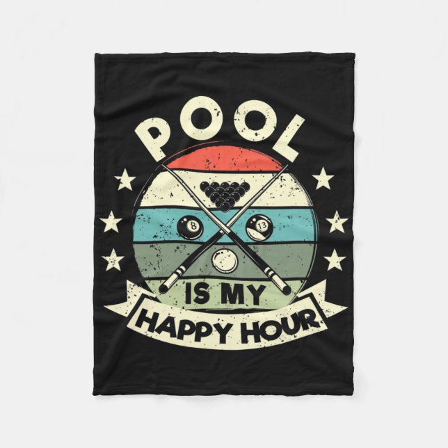 Funny Billiards Player Billard 8-ll Pool Is My Hap Fleece Blanket (Front)