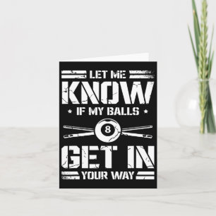 Funny Billiards Player Snooker Billiard Pool Playe Card