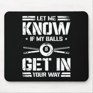 Funny Billiards Player Snooker Billiard Pool Playe Mouse Mat