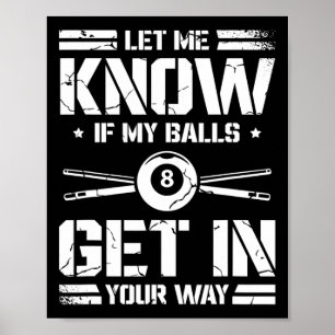 Funny Billiards Player Snooker Billiard Pool Playe Poster