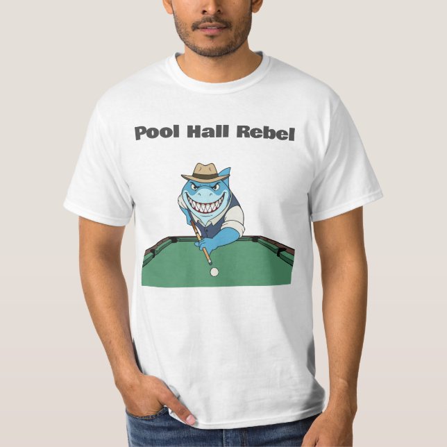 Funny Billiards Pool Hall Rebel Masculine Men's T-Shirt (Front)