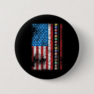 Funny Billiards Pool Hall Snooker Vintage American 6 Cm Round Badge