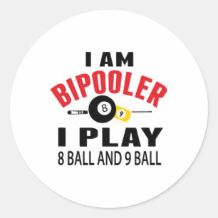 Funny Billiards Pool Player Gift I Play Pool Billi Classic Round Sticker
