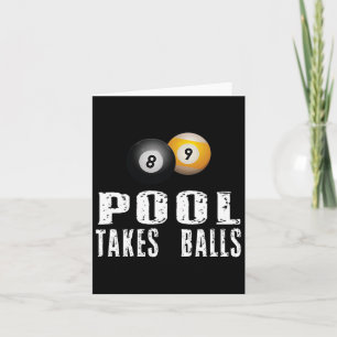 Funny Billiards Pool Player Pool Takes  Card