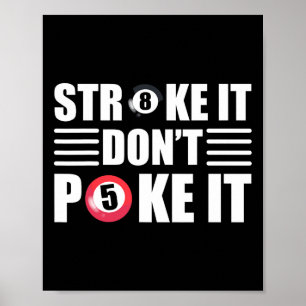 Funny Billiards Pool Player Poster