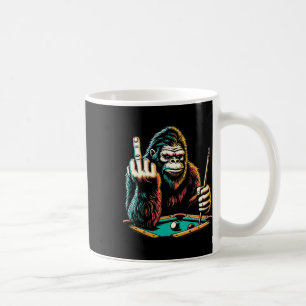 Funny Billiards Pool Player Retro Bigfoot Sasquatc Coffee Mug