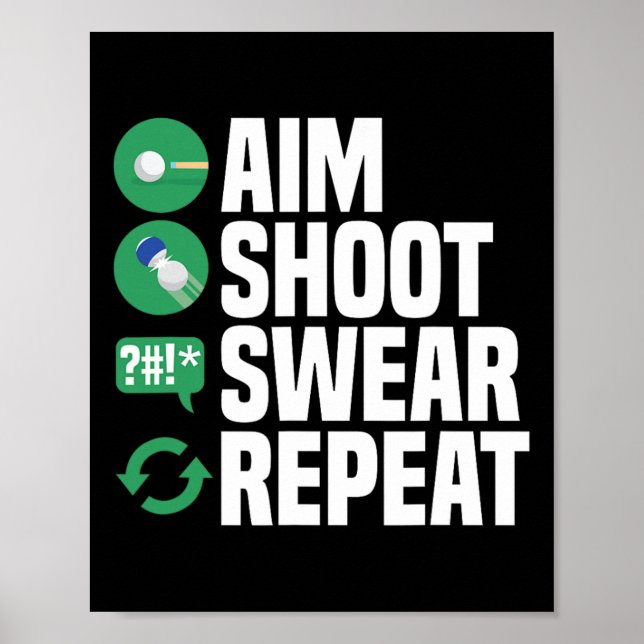 Funny Billiards Pool  Poster (Front)