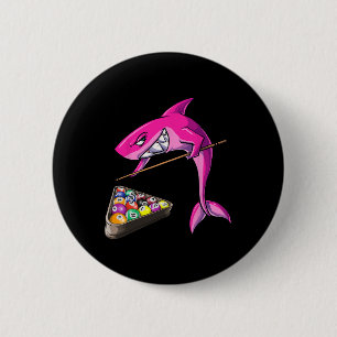 Funny Billiards Pool Shark Female 6 Cm Round Badge