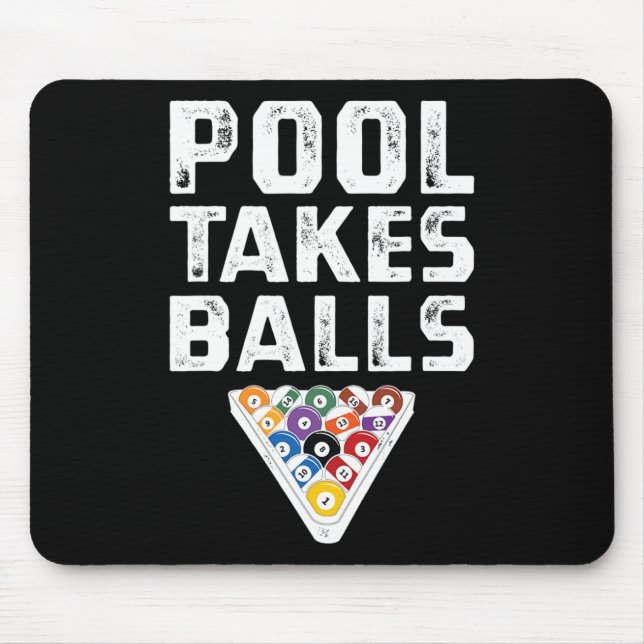 Funny Billiards Pool Take Playing Cue Sports  Mouse Mat (Front)