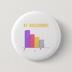 Funny Billiards Pun Gifts - Reason I Loose At Bill 6 Cm Round Badge
