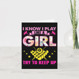 Funny Billiards Shirt For Women Girls Pool Billiar Card