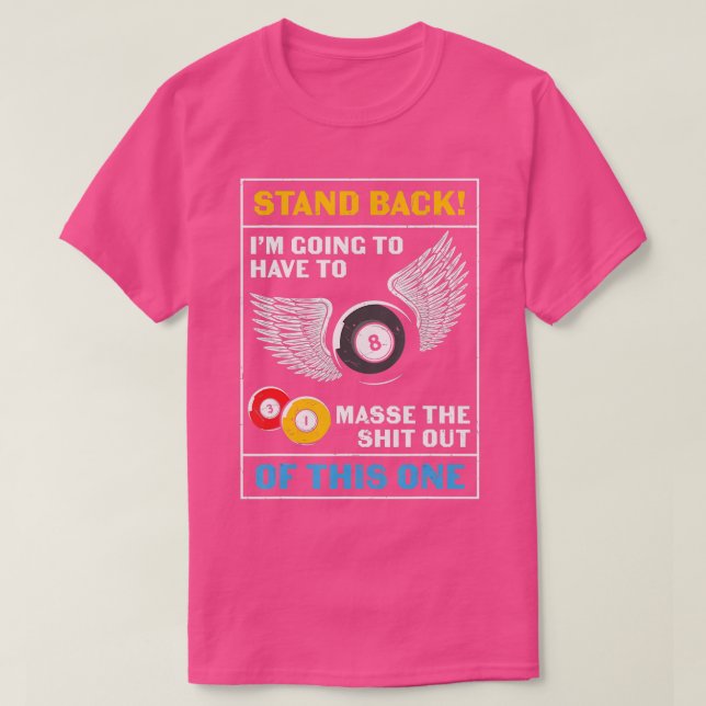 Funny Billiards  T-Shirt (Design Front)