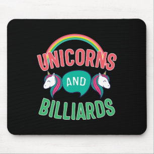 Funny Billiards T Shirt Unicorns And Pool R Gift T Mouse Mat