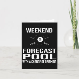 Funny Billiards Weekend Forecast Card