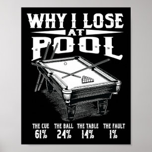 Funny Billiards Why I Lose At Snooker Billiard Poo Poster
