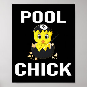 Funny Billiards Women Cute Gift For Girl Pool Play Poster