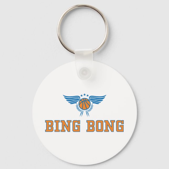 Funny Bing Bong NYC Subway Ball Rally Cry Key Ring (Front)