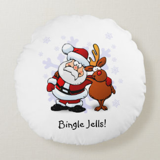 Funny Bingle Jells Holiday Round Cushion
