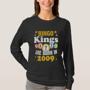 Funny Bingo 15th Birthday Bingo Kings Are Born in T-Shirt