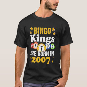 Funny Bingo 17th Birthday Bingo Kings Are Born in T-Shirt