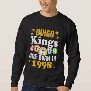 Funny Bingo 26th Birthday Bingo Kings Are Born in Sweatshirt