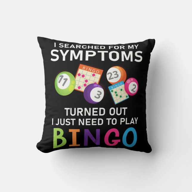 Funny Bingo Ball Bingo Gamer Cushion (Front)