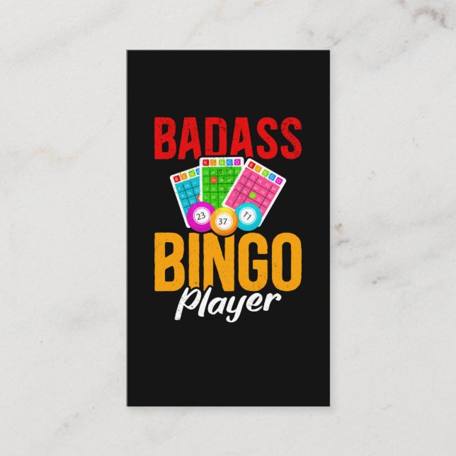 Funny Bingo Balls Sarcastic Bingo Player Business Card (Front)