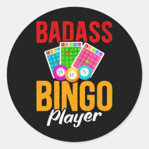 Funny Bingo Balls Sarcastic Bingo Player Classic Round Sticker