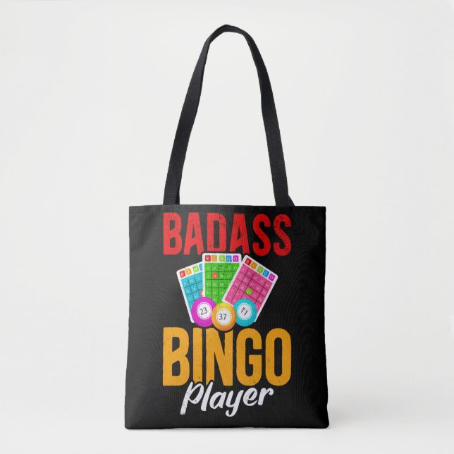 Funny Bingo Balls Sarcastic Bingo Player Tote Bag (Front)