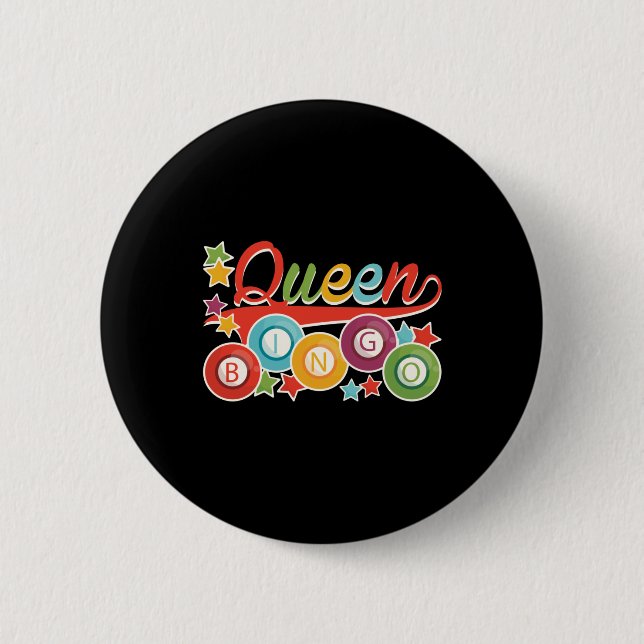 Funny Bingo Girl Bingo Balls Queen 6 Cm Round Badge (Front)